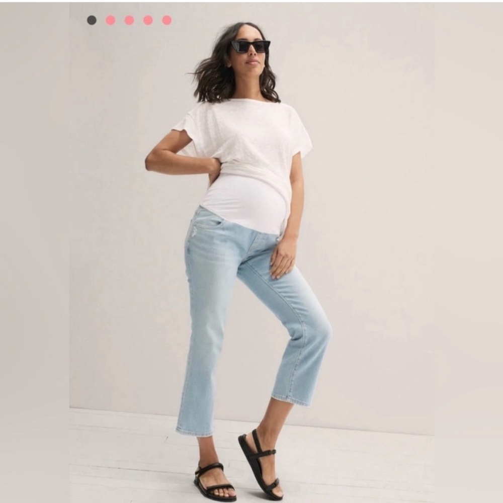 Hatch Over the Bump Straight Leg Maternity Jeans in Ultralight